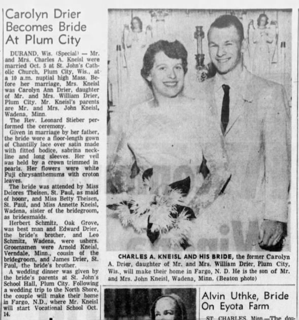 Carolyn Drier and Charles Anthony Kneisl wedding